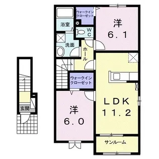 ディア コートA【2階】の間取り
