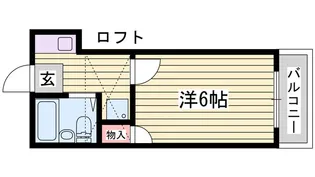加古川第16マンション【1階】の間取り