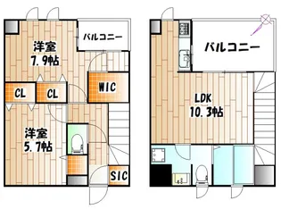 ザ・レギャン1号棟【2階】の間取り
