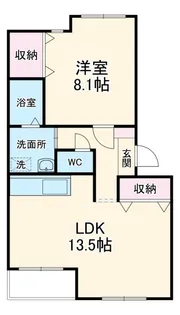 ハッピーガーデン【1階】の間取り