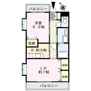 ヴェルドミール湯乃坂【2階】の間取り