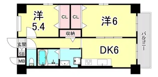 西舞子壱番館【1階】の間取り