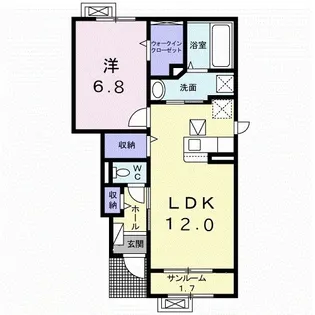 ウェルヴィレッジIV【1階】の間取り