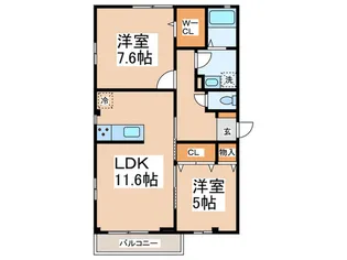 シャンカラ・MK【1階】の間取り