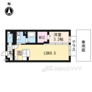 シャルマンコート楠葉【1階】の間取り