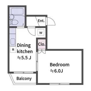 新宿武蔵野マンション【4階】の間取り