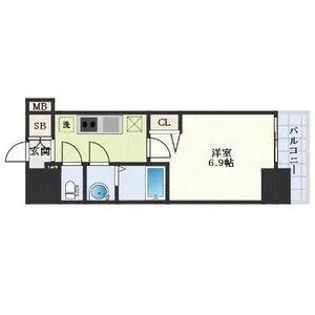 ディアレイシャス浅間町III【10階】の間取り