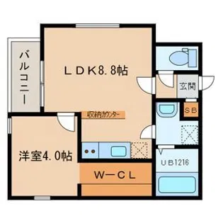 ビブレ九工大前【3階】の間取り