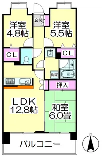 クレールイワタ【6階】の間取り