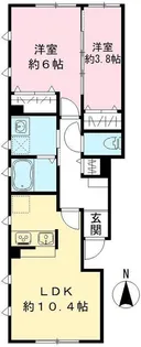Vieuno自由が丘 ビューノジユウガオカ【1階】の間取り