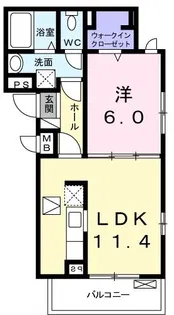 Calme【1階】の間取り