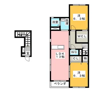 クレアールK III【2階】の間取り