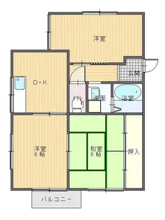 第1ウィズ下陰【2階】の間取り