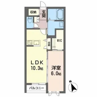 シャーメゾン松山【2階】の間取り