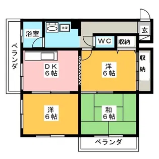 ラフォーレハザマ【3階】の間取り
