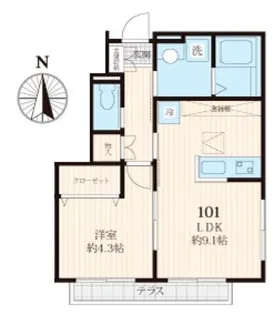 BELLE・HEIM(ベル・ハイム)【1階】の間取り