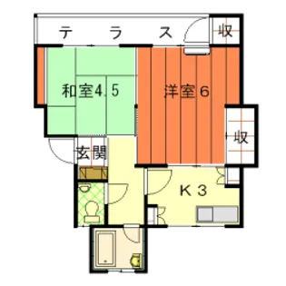 ハウス中舞鶴【3階】の間取り
