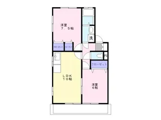 エステート山下B【2階】の間取り