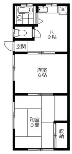 コーポむさしII【2階】の間取り