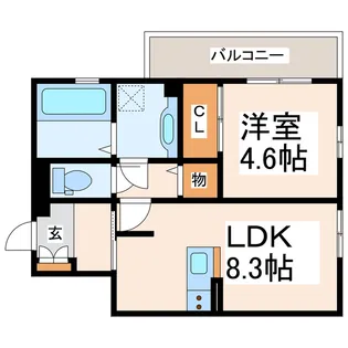 ネクサス黒髪桜坂【2階】の間取り