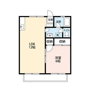 ファミールカサイB棟【2階】の間取り