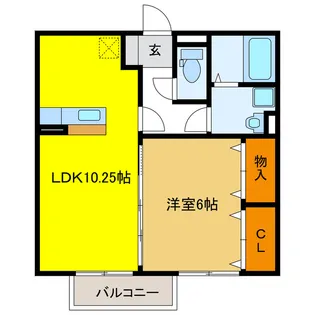岐阜県羽島郡笠松町円城寺【アパート】の間取り
