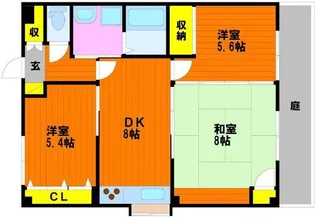 ピレニーズ奥田【1階】の間取り