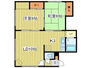 ノースプラザ23A【3階】の間取り