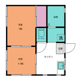 アサヒハイツ【1階】の間取り