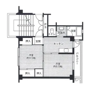 ビレッジハウス北条第二2号棟【2階】の間取り