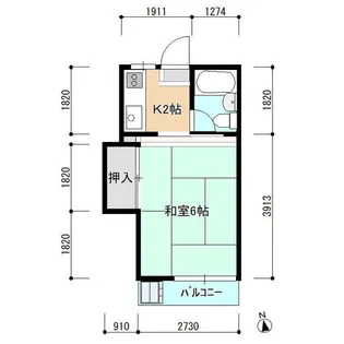 コーポ内田【2階】の間取り