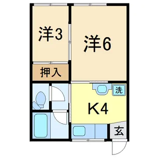 ハイツこぶし(蓮潟)【1階】の間取り