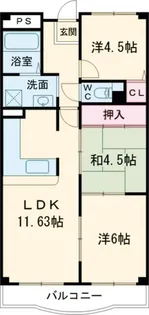 大阪府羽曳野市高鷲1【マンション】の間取り