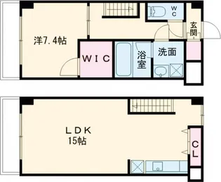 S-FORT佐賀天神【2階】の間取り