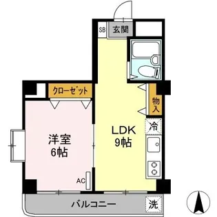 岡山県岡山市北区東花尻【マンション】の間取り
