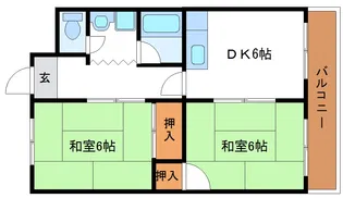第二長吉コーポ【1階】の間取り