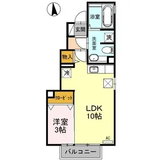 アスタマニアーナ B【1階】の間取り