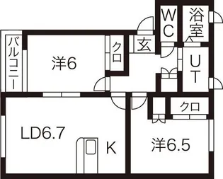 アジェンテB【1階】の間取り