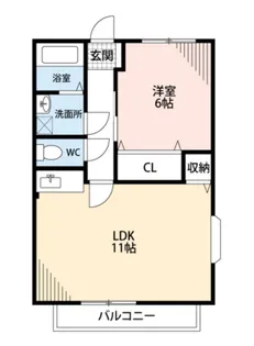 パインコート依井B棟【2階】の間取り