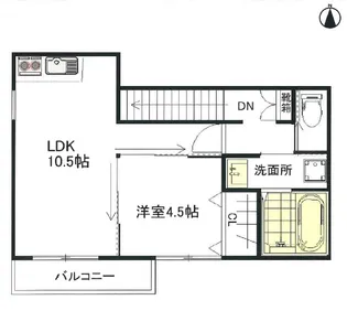 ソレイユビセレクト法蓮町I【2階】の間取り