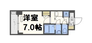 レジュールアッシュ難波MINAMIII【10階】の間取り