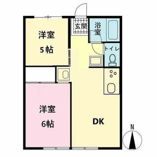 シティハイム白砂B【1階】の間取り