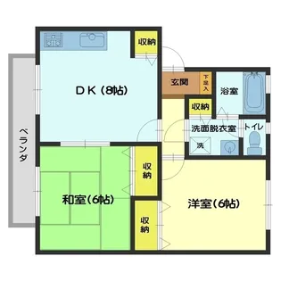 セジュール窪C棟【1階】の間取り