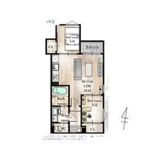 REGALESTノワ【1階】の間取り