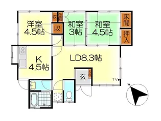 広島県呉市上長迫町【一戸建】の間取り