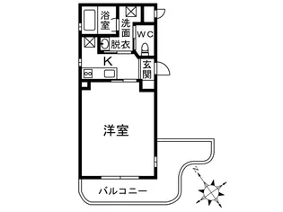 1Kの間取り画像