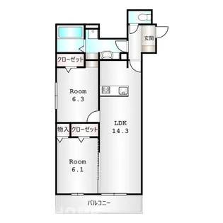 群馬県前橋市紅雲町2【アパート】の間取り