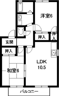 愛知県知多市八幡字前田【アパート】の間取り