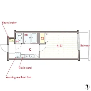ブランシェ天満【8階】の間取り