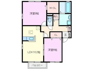 パピルス B棟【1階】の間取り